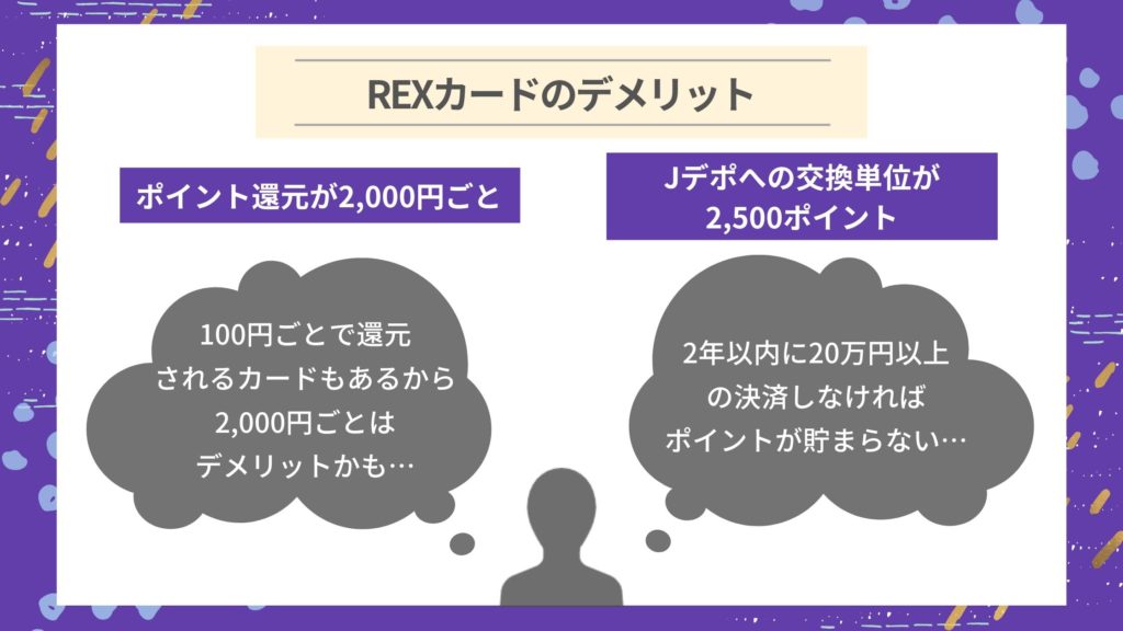 REXカードの気になるデメリット