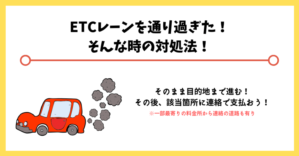 ETCカードの挿入忘れで通過してしまった時の対処法